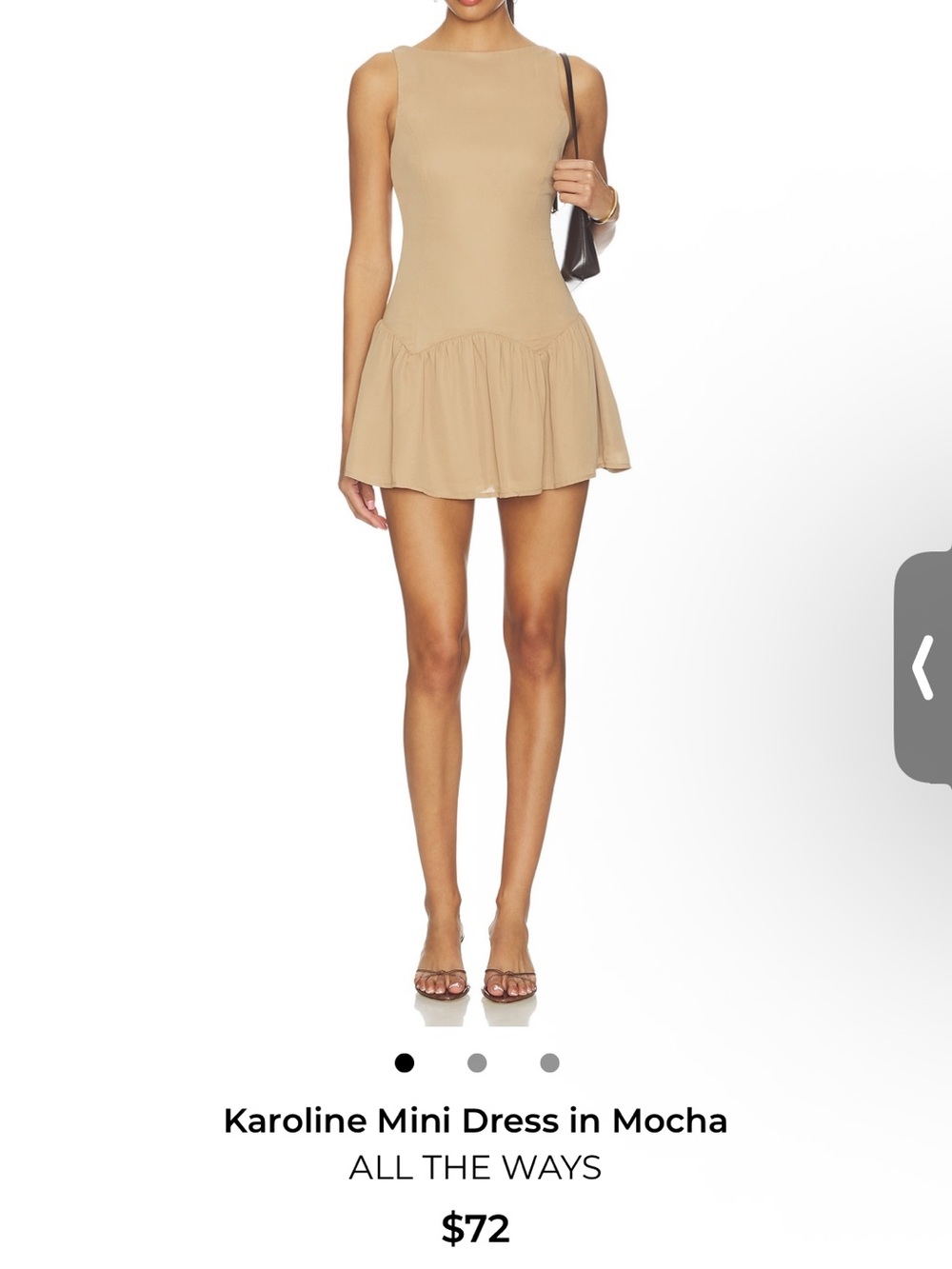 All The Ways Karoline Mini Dress in Mocha